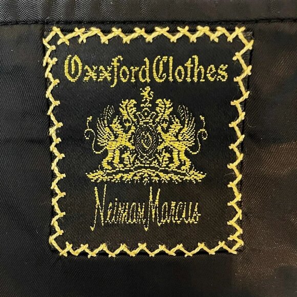 Oxxford Clothes Black Super 100s Wool Mens Sport Coat Renaissance Model Size 44R - Picture 6 of 9